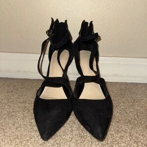 Nine West Black Strappy Heels